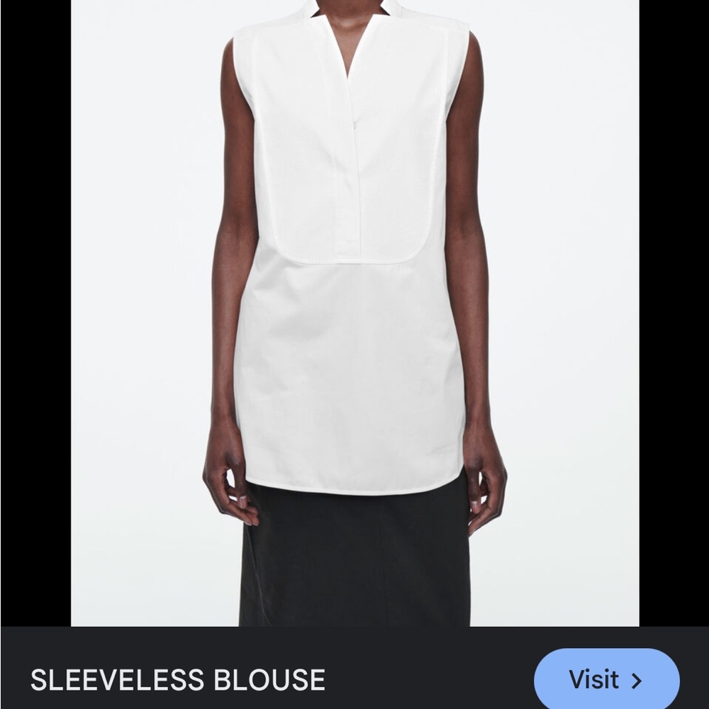 White Sleeveless Blouse